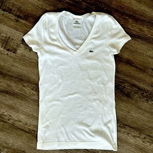 Women’s Lacoste soft cotton V-neck